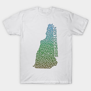 State of New Hampshire Colorful Maze T-Shirt